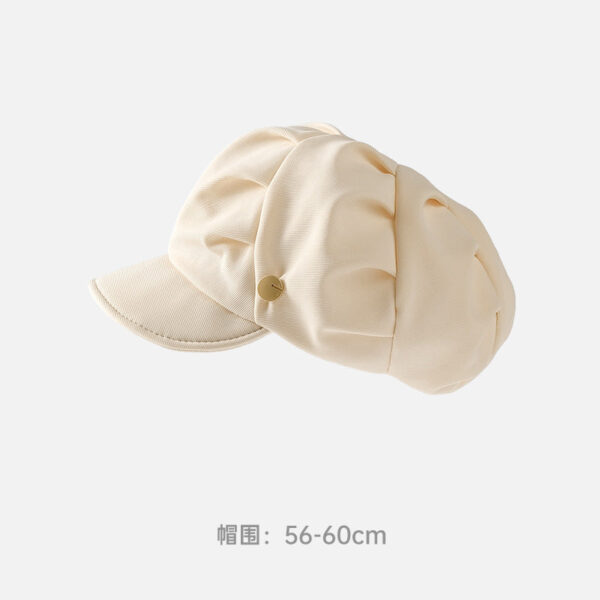 Autumn And Winter New Metal Standard Beret Children Big Head Circumference Show Face Small Reverse Wear Woolen Forward Hat - Image 22
