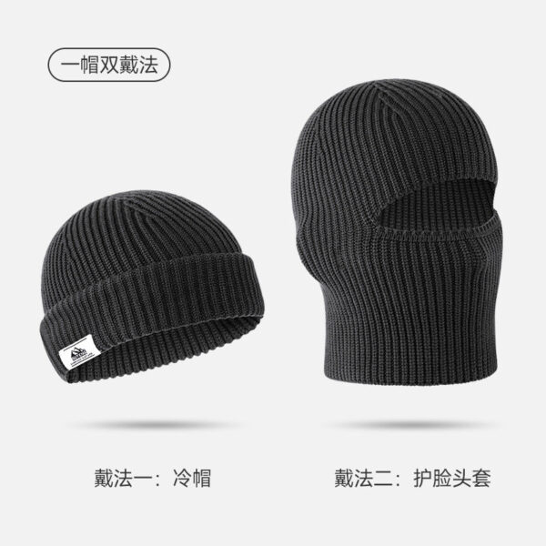 Free Shipping Autumn And Winter Warm Knitted Cold Hat Versatile Men'S Outdoor Riding Thickened Warm Headgear Windproof Breathable Mask - Image 7