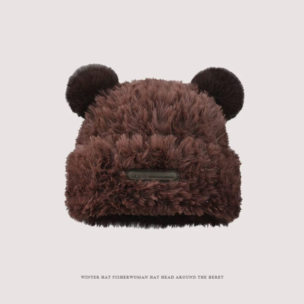 New Knitted Hat Children'S Winter Wool Stripes Show A Small Face Plush Warm Thickened Large Head Circumference Ear Protectors Stacking Hat - Image 14