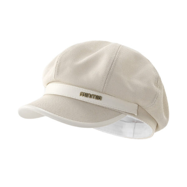 Autumn And Winter New Metal Standard Beret Children Big Head Circumference Show Face Small Reverse Wear Woolen Forward Hat - Image 29
