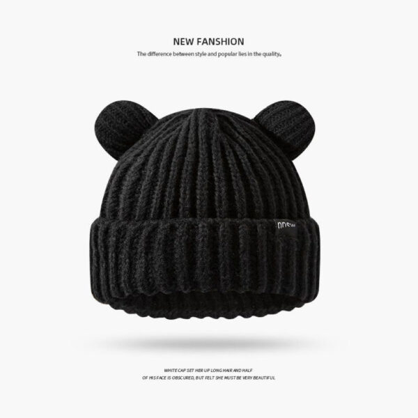 New Knitted Hat Children'S Winter Wool Stripes Show A Small Face Plush Warm Thickened Large Head Circumference Ear Protectors Stacking Hat - Image 28