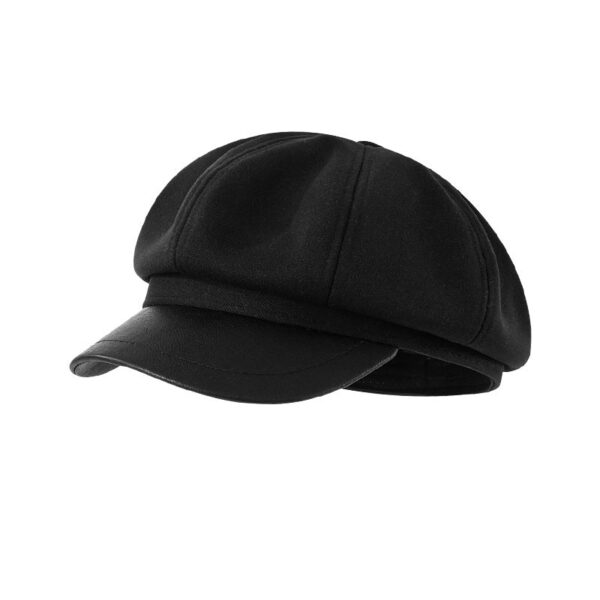 Autumn And Winter New Metal Standard Beret Children Big Head Circumference Show Face Small Reverse Wear Woolen Forward Hat - Image 31