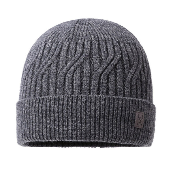 Men'S Knitted Hat Winter Travel Warm Pullover Hat Outdoor Sports Youth Solid Color Simple Hat - Image 2