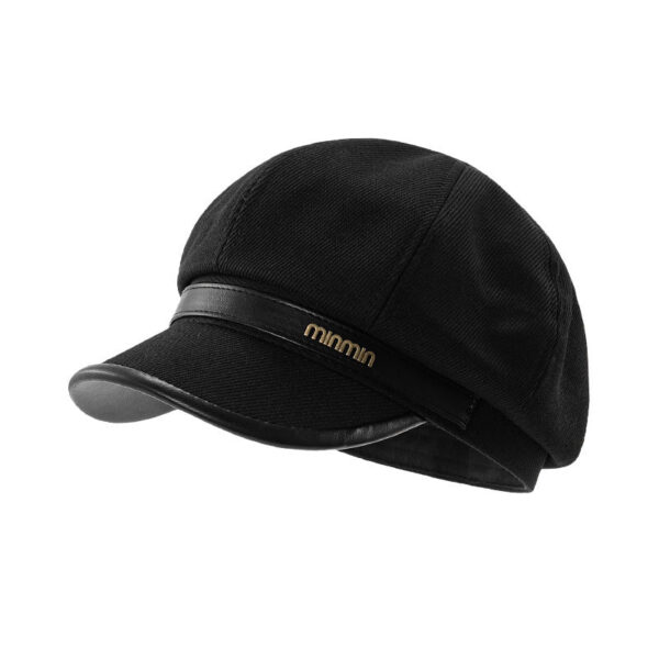 Autumn And Winter New Metal Standard Beret Children Big Head Circumference Show Face Small Reverse Wear Woolen Forward Hat - Image 27