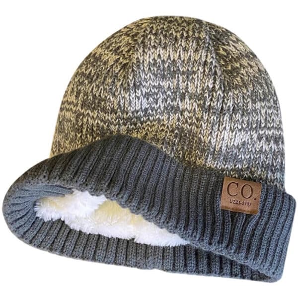 Men'S Autumn And Winter Trendy Warm Knitted Hat Velvet Ear Protector Wool Women'S Headgear Hat-3Pcs - Image 5