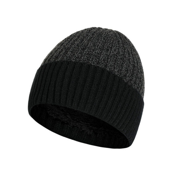 Winter Men'S Double Wool Hat Adult New Fleece Warm Knitted Hat - Image 5