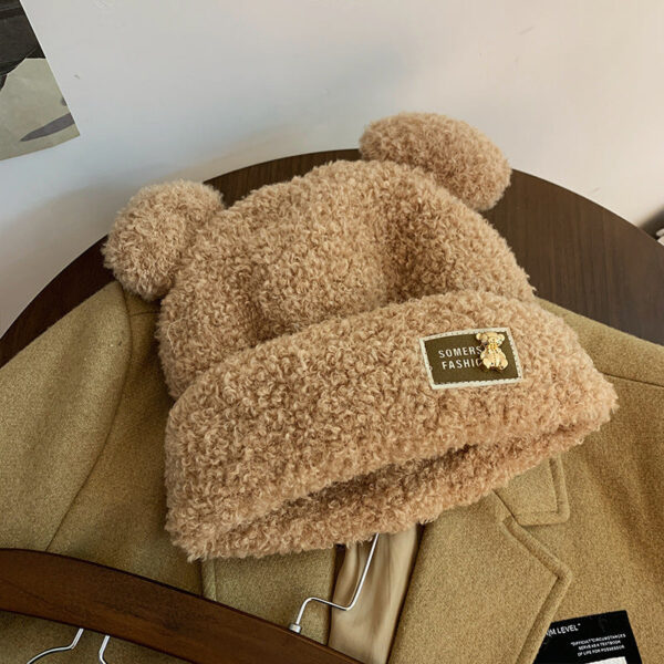 New Knitted Hat Children'S Winter Wool Stripes Show A Small Face Plush Warm Thickened Large Head Circumference Ear Protectors Stacking Hat - Image 31