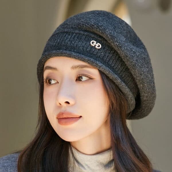 Women'S Autumn And Winter Fashion Versatile Wool Knitted Hat Comfortable And Warm Stack Hat Batch - Image 2