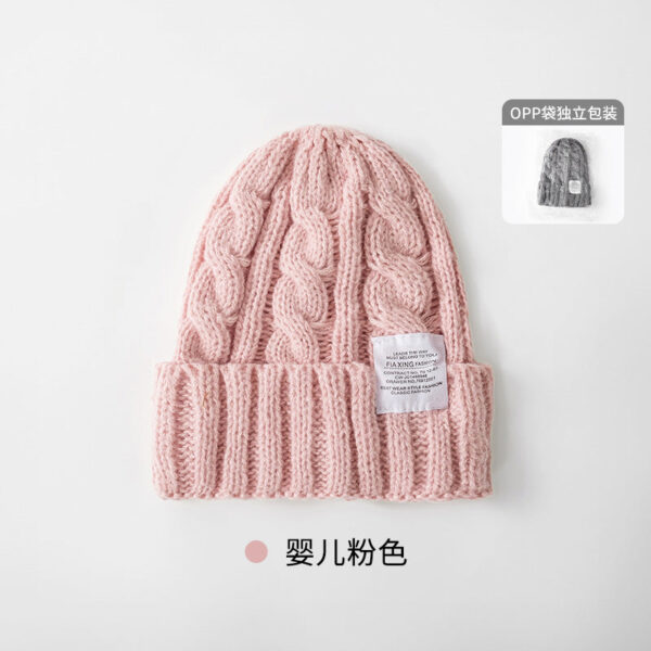 Solid Color Twist Female Autumn And Winter Student Warm Ear Protection Knitted Hat Couple Versatile Cold Hat - Image 32