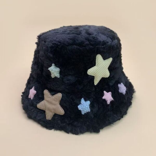 Fisherman'S Hat Children Autumn And Winter Thickened Plush Cute Basin Hat Versatile Face Small Cold Hat - Image 8