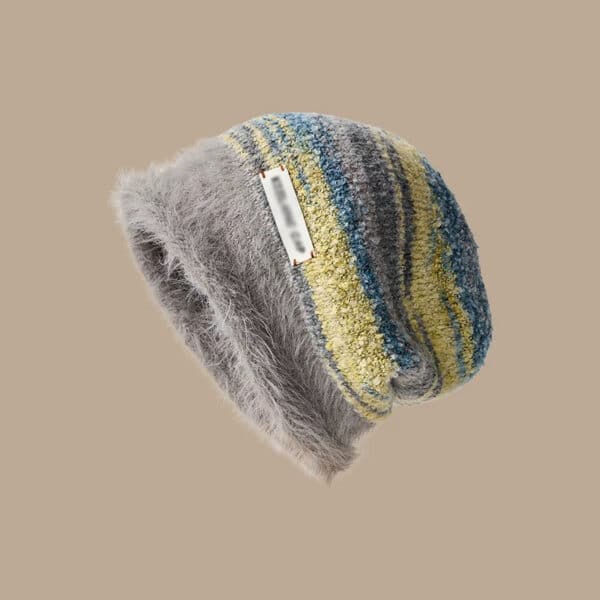 Maillard Pile Hat Children Winter Big Head Circumference Showing Face Small Wool Hat Warm Confinement Bag Head Knitted Cold Hat - Image 7