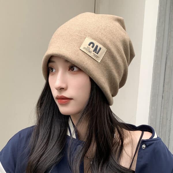 2Pcs Knitted Hats-Children'S Letters Spring And Autumn Internet Celebrities Show Their Faces Small Versatile Knitted Hats - Image 4