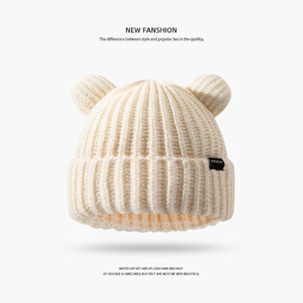 New Knitted Hat Children'S Winter Wool Stripes Show A Small Face Plush Warm Thickened Large Head Circumference Ear Protectors Stacking Hat - Image 27
