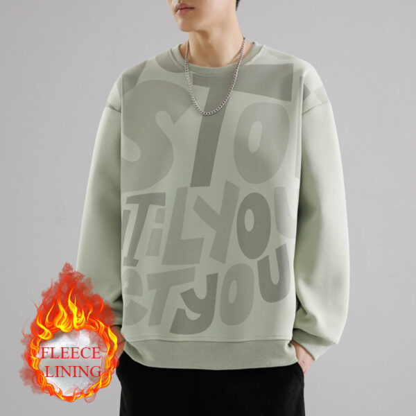 Autumn And Winter Large Size Japanese Simple Casual Sweater Men'S Casual Hoodie - Image 3