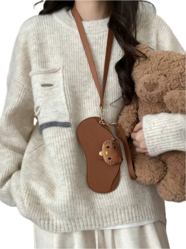 Crew Neck Lazy Wind Women'S Autumn And Winter New Wear Design Sense Knitted Sweater Loose Top Tide