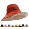 Reversible Cotton Lady Caps Embroidered Popular Bucket Hat