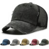 Washed Cowboy Sport Baseball Hat With Breathable Mesh Snapback